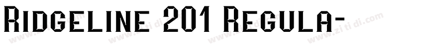 Ridgeline 201 Regula字体转换